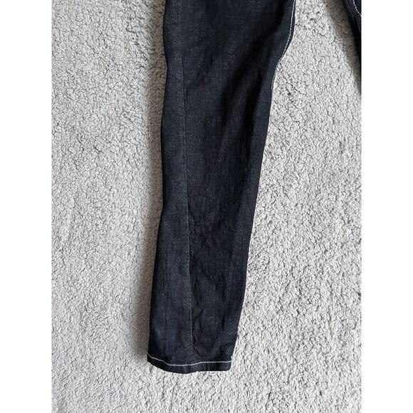 Qruel Jeans Co. Mens 34 X 30 1/2 Embroidered Pocket Skater Denim Black Jeans - Picture 6 of 16